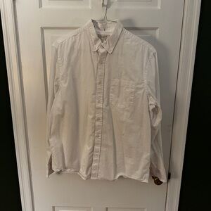 Banana Republic White Cotton Casual Button Down Shirt